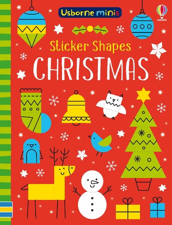 Для молодшого шкільного віку: Sticker shapes Christmas [Usborne]