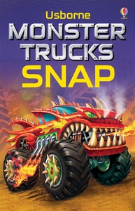 Книги с логическими заданиями: Настольная карточная игра Monster trucks snap [Usborne]