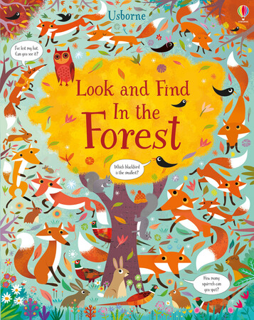 Животные, растения, природа: Look and find in the forest [Usborne]