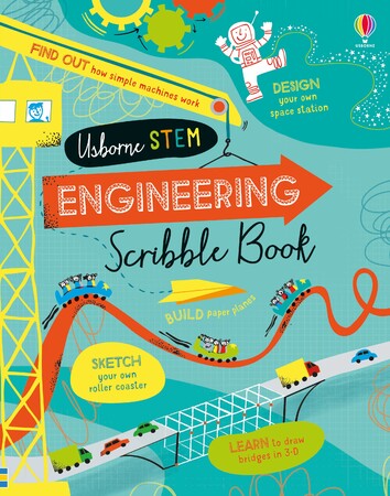 Техніка, транспорт: Engineering scribble book [Usborne]