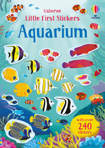Книги про тварин: Little First Stickers Aquarium [Usborne]