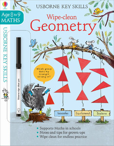Книги для детей: Wipe-clean geometry (возраст 8-9) [Usborne]