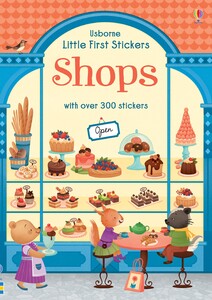 Книги для дітей: Little First Stickers Shops [Usborne]
