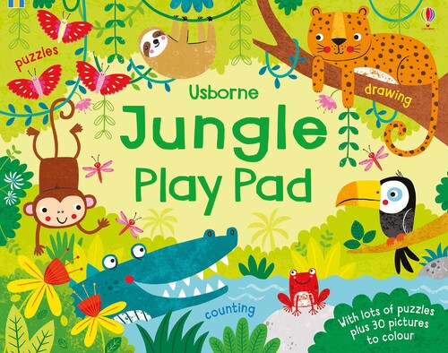 Книги с логическими заданиями: Jungle Play Pad [Usborne]