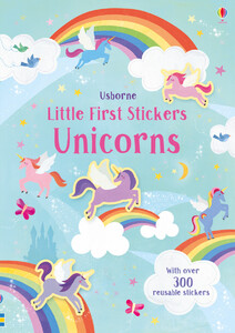 Книги для детей: Little first stickers unicorns [Usborne]