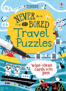 Книги для детей: Travel Puzzles (Never get bored) [Usborne]