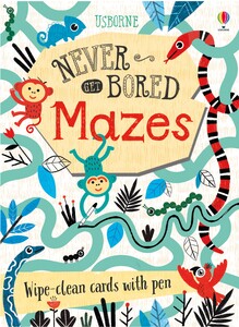 Книги з логічними завданнями: Never get bored - Mazes [Usborne]