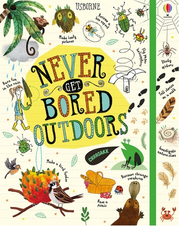 Книги з логічними завданнями: Never get bored outdoors [Usborne]