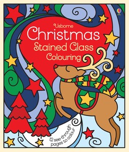 Christmas stained glass colouring [Usborne]