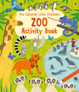Книги про животных: Little Children's Zoo Activity Book [Usborne]