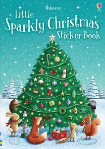 Альбомы с наклейками: Little Sparkly Christmas Sticker Book [Usborne]