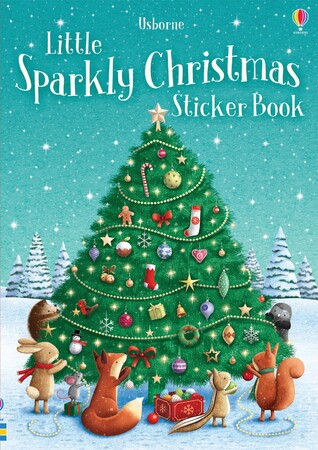 Альбомы с наклейками: Little Sparkly Christmas Sticker Book [Usborne]