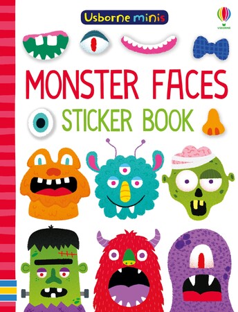 Альбоми з наклейками: Monster Faces Sticker Book [Usborne]