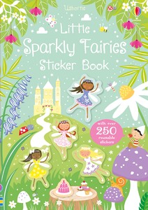 Книги для детей: Little Sparkly Fairies Sticker Book [Usborne]