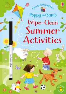 Книги для дітей: Poppy and Sams wipe-clean summer activities [Usborne]