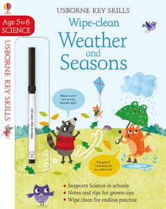 Розвивальні книги: Wipe-Clean Weather and Seasons 5-6 [Usborne]