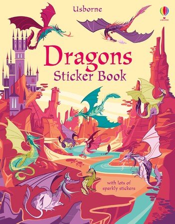 Альбомы с наклейками: Dragons Sticker Book [Usborne]