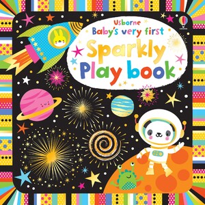 Книги для детей: Baby's Very First Sparkly Playbook [Usborne]