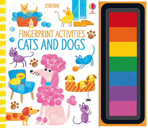 Книги для детей: Fingerprint Activities Cats and Dogs [Usborne]