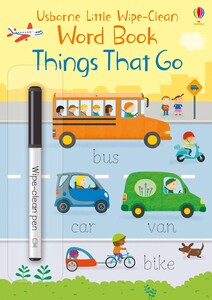 Книги про транспорт: Things That Go (Little wipe-clean word books) [Usborne]