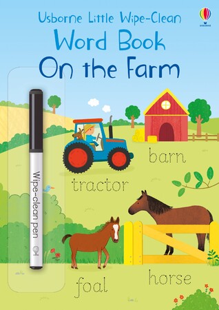 Для найменших: Little Wipe-Clean Word Book On the Farm [Usborne]