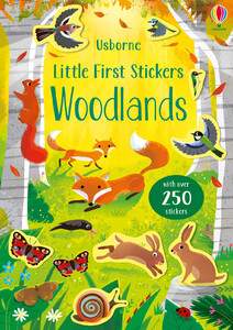 Пізнавальні книги: Little First Stickers Woodlands [Usborne]