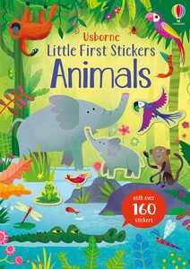 Книги про животных: Little First Stickers Animals [Usborne]
