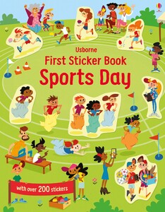 Книги для детей: First Sticker Book Sports Day [Usborne]