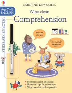 Навчання читанню, абетці: Key Skills Wipe-Clean Comprehension (возраст 7-8) [Usborne]