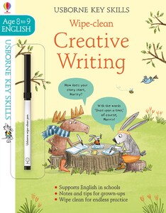 Книги для дітей: Wipe-Clean Creative Writing 8-9 [Usborne]