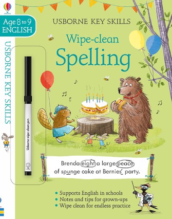 Обучение письму: Wipe-Clean Spelling 8-9 [Usborne]