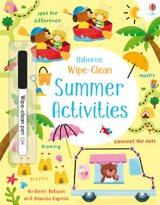 Розвивальні книги: Wipe-Clean Summer Activities [Usborne]