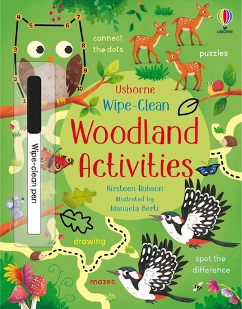 Обучение письму: Wipe-Clean Woodland Activities [Usborne]