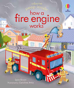 Книги про транспорт: Peep Inside how a Fire Engine works [Usborne]