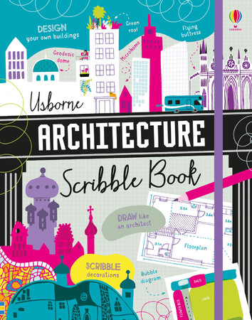 Книги с логическими заданиями: Architecture Scribble Book [Usborne]