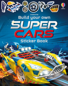 Книги про транспорт: Build Your Own Supercars Sticker Book [Usborne]