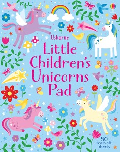 Книги с логическими заданиями: Little Children's Unicorns Pad [Usborne]