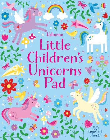 Книги з логічними завданнями: Little Children's Unicorns Pad [Usborne]