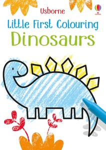 Книги для детей: Little First Colouring Dinosaurs [Usborne]