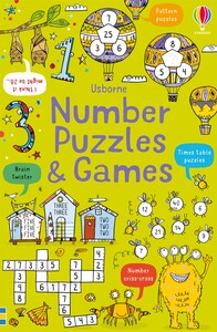 Книги для детей: Number Puzzles and Games [Usborne]