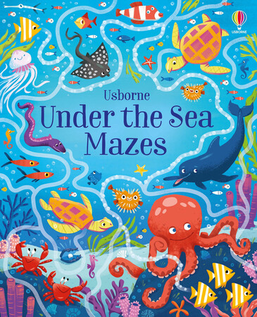 Книги с логическими заданиями: Under the Sea Mazes [Usborne]