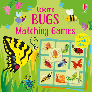 Книги про животных: Настольная игра Bugs Matching Games в комплекте с книгой [Usborne]