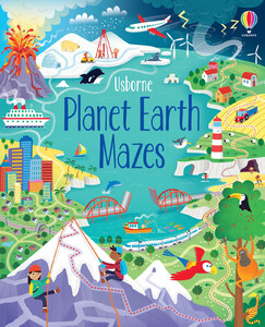 Книги с логическими заданиями: Planet Earth Mazes [Usborne]