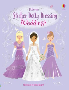 Книги для дітей: Sticker Dolly Dressing Weddings [Usborne]