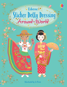 Книги для дітей: Sticker Dolly Dressing Around the World [Usborne]