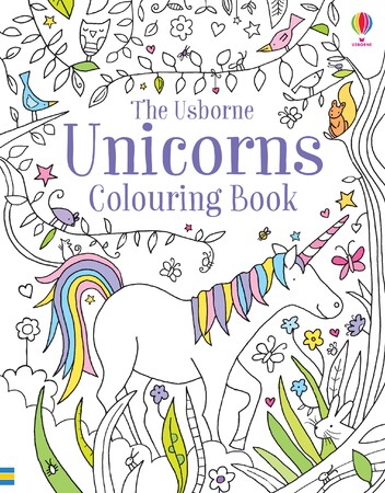 Рисование, раскраски: Unicorns colouring book [Usborne]