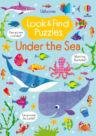 Книги с логическими заданиями: Look and Find Puzzles Under the Sea [Usborne]