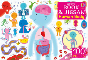 Книги про человеческое тело: Human Body книга и пазл в комплекте [Usborne]