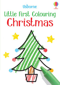 Книги для детей: Little First Colouring Christmas [Usborne]