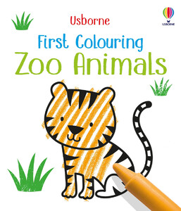 Книги про тварин: First Colouring Zoo Animals [Usborne]